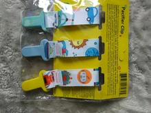 Conjunto de 3 unidades de Clip para chupete de bebé, Clip de cadena de chupete para chupete soporte para pezones para bebé con estampado de dibujos animados, Clips para chupete