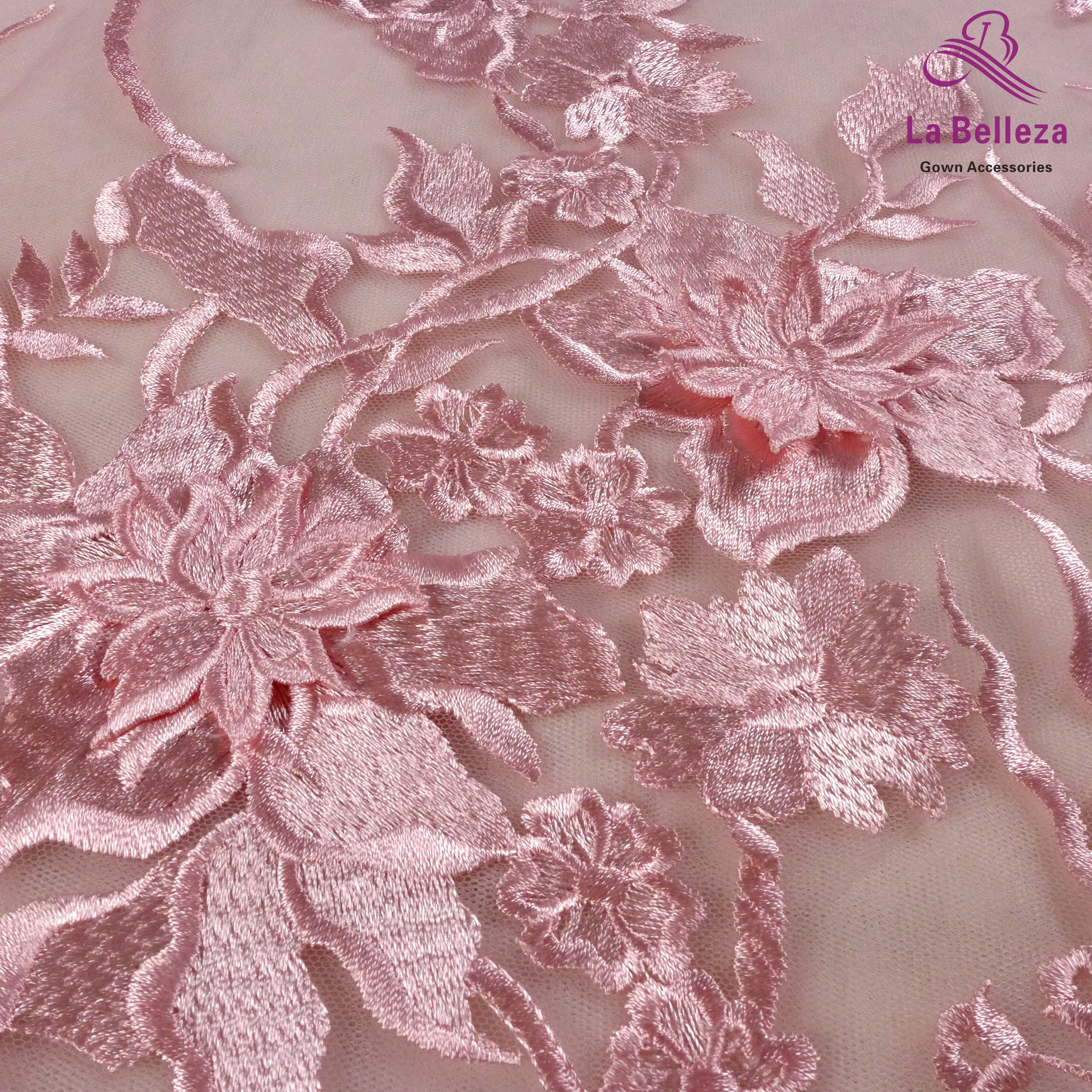 La Belleza розовое кружево, слоновая кость, красная кружвная ткань, модный стиль кружевной материал для свадьбы/вечернее платье кружевная ткань