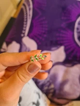 Hoja Verde hecha a mano creativo de Plata de Ley 925 temperamento personalidad moda femenina de tamaño reajustable de moda anillos de apertura SRI028