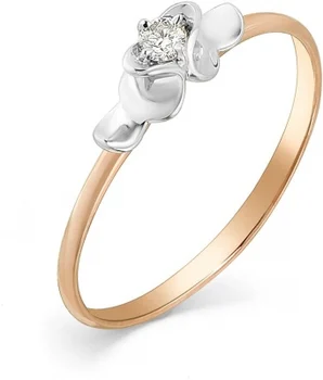 

Master brilliant ring with 1 red gold diamond