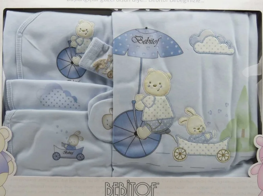 Bebitof Одежда для новорожденных мальчиков хлопковая базовая одежда первой необходимости 10 шт. Layette Wellcome Home Подарочный комплект от 0 до 3 месяцев