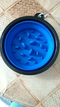 Tazón de comida lenta para perros, cuencos plegables de silicona para mascotas, tazón portátil de viaje para perros, plato de desarrollo interesante, 1000ML