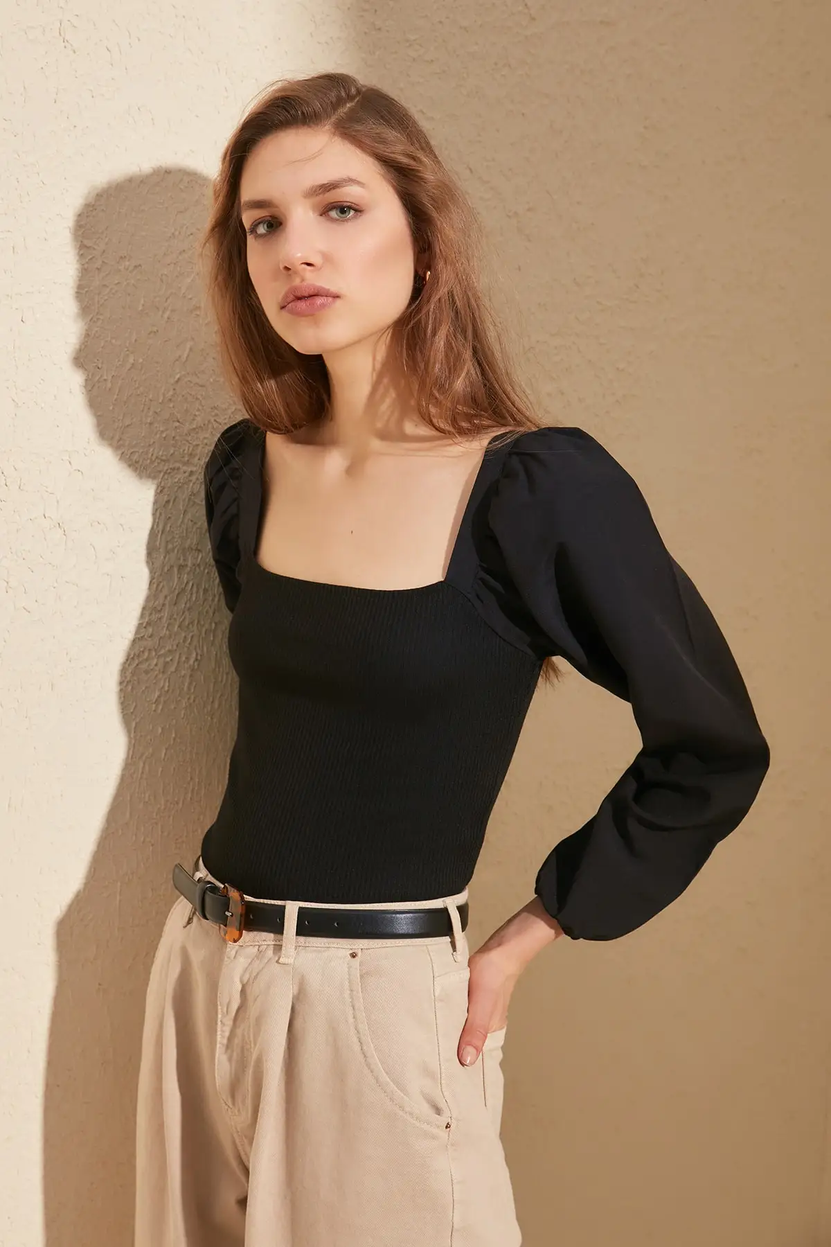 Trendyol Woven Detailed Knitted Blouse TWOSS20BZ0227