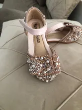 Verano de las muchachas del bebé sandalias niños, sandalias de bebé niños resbalón en perlas de cristal princesa individual zapatos romanos zapatos tamaño 21-36