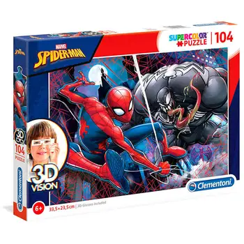

Puzzle 3D Vision Spiderman Marvel 104Pzs toys board games Clementoni