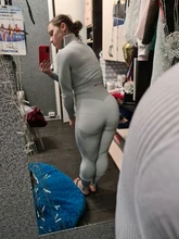 Conjunto de encaje perfecto para mujer, camiseta de manga larga, Sujetador deportivo, mallas elásticas para correr, pantalones de Yoga de entrenamiento de cintura alta