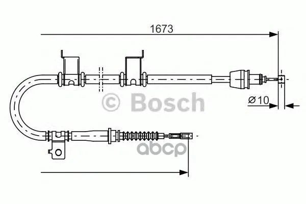 Трос Стояночного Тормоза Левый Kia Ceed/Pro Cee`D 1.4/1.6/2.0 07- 1673мм Bosch арт. 1987482361