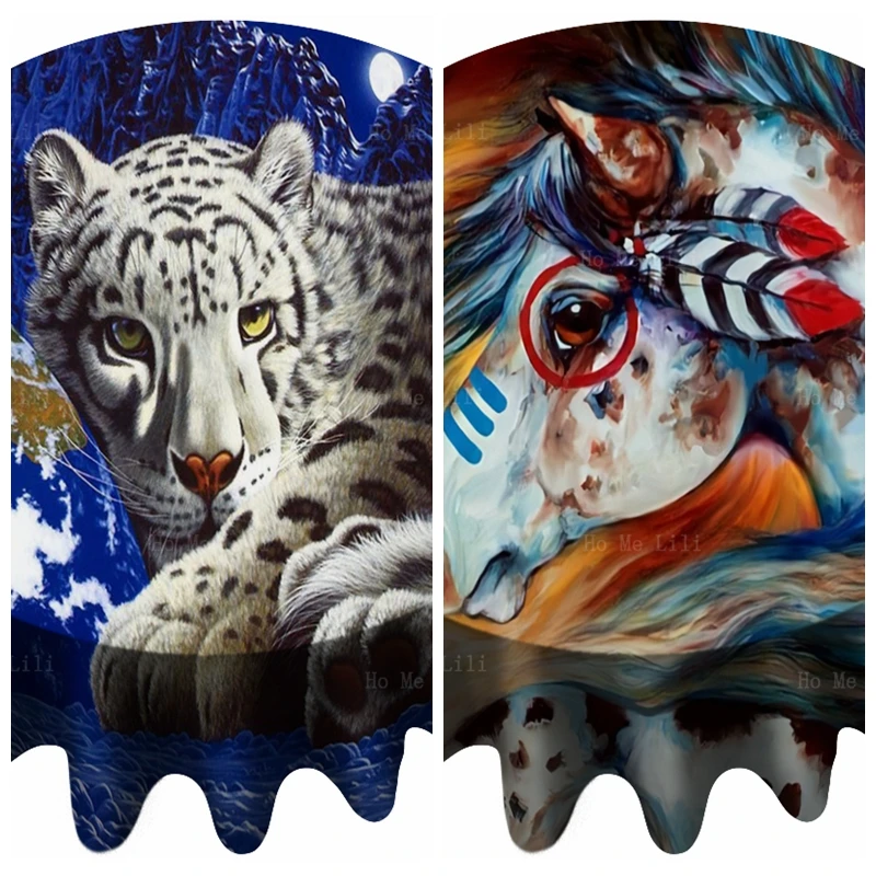 Mistici Cinesi The King Of Birds Fire Phoenix Unico East Dragons Antica Tovaglia Rotonda Di Ho Me Lili Decor Da Tavolo