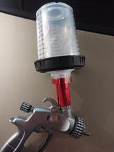 Taza mezcladora de pintura con pistola pulverizadora, taza mezcladora de pintura, 160/400/600/800ml, depósito PPS tipo H/O, taza de medida desechable PPS, 10 Uds.