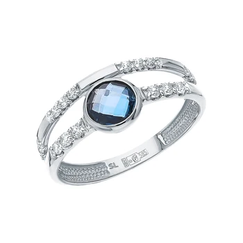 

Gold ring with Topaz synthetic sunlight