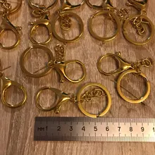 5 unids/lote 30mm llavero largo 70mm Popular clásico 11 colores plateado langosta cierre llavero gancho cadena Fabricación de joyería para llavero