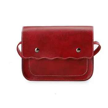 

Women Bag 2020 Autumn and Winter PU Leather New Small Square Bag Shoulder Messenger Bag Simple Wave Pouch