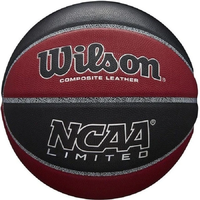 Bola de Basquete Wilson NCAA Mini Preta e Vermelha