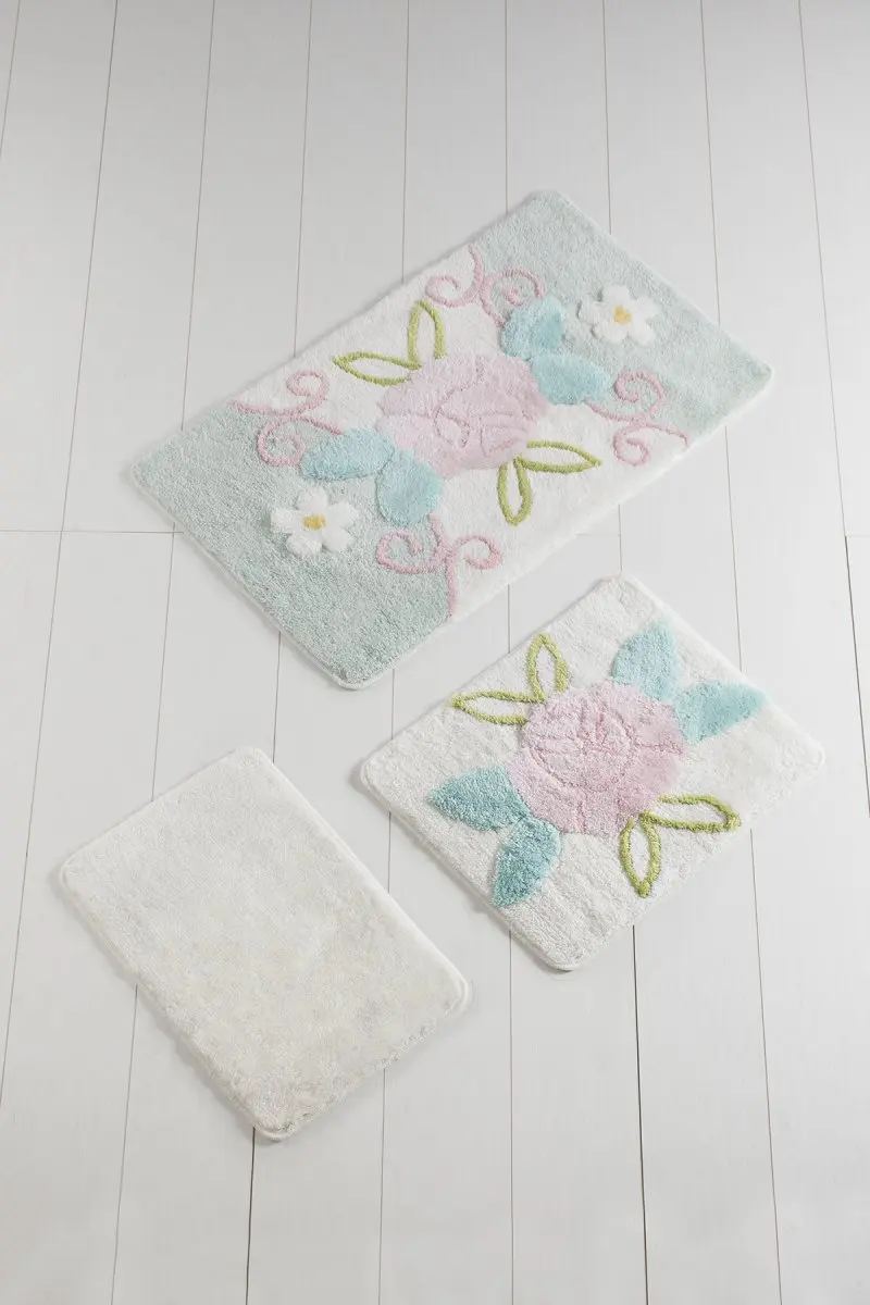 

Bath Mat-mats | Mat Bath Mats Non Slip Anti Mould Mats 3L Garden Mint Set 60X100 cm-50X60 Cm-40X60 Cm