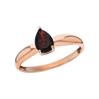 

Gold ring with Garnet sunlight sample 585