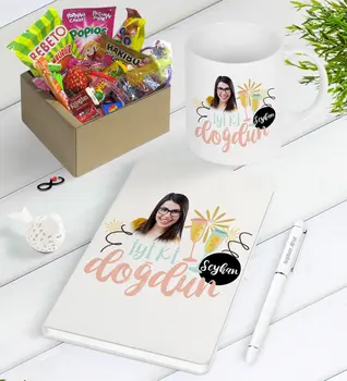 

Personalized happy birthday Nostalgic Lezzetler Notebook Pen Mug Seti-2