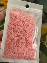 Flor de arcilla polimérica rosa para manualidades, margaritas, coloridas, pequeñas y bonitas partículas de barro klei de plástico, 5mm, 20 g/lote
