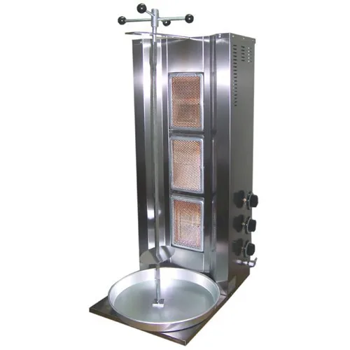 Silver Three-Radiant Tube (Gas) Rotary Furnace Suitable for Up to 25 Kilos 304 Stainless Material