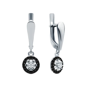 

Silver earrings with cubic zirconia sunlight