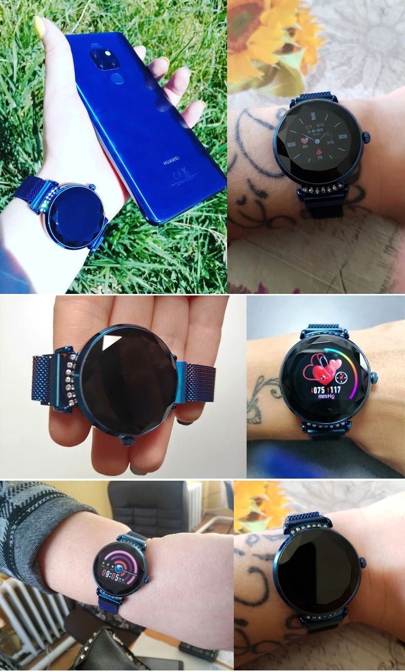 DAROBO H2 умные часы женские, физиологический шагомер, кровяное давление, пульсометр, водонепроницаемые женские смарт часы для Android IOS