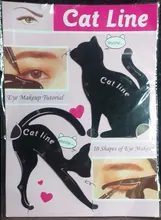 Beauty-plantillas de molde para cejas para mujer, 2 unids/lote, utensilio de maquillaje para ojos, delineador, plantilla moldeadora