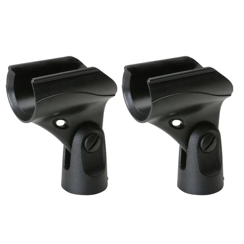 표준 Bolymic 마이크 클립 Shure A25D sm58 용 마이크 홀더 클램프, 핸드 헬드 유선 마이크 2 팩