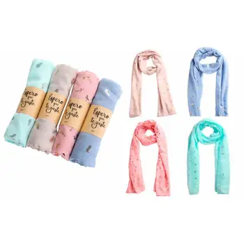 

Lot 10 SCARF PIS and flamingos with presentation KRAFT-detalles and wedding gifts, christening and fellowship for guests