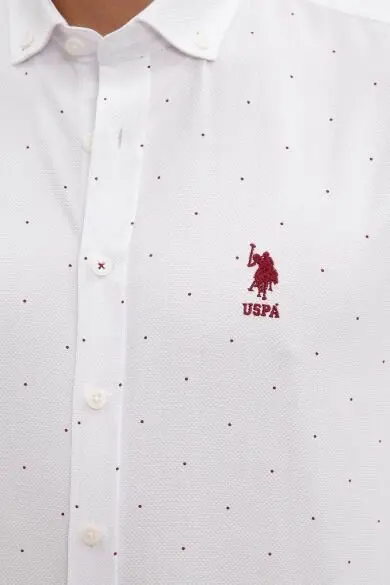 Burgundy U.S. POLO ASSN. Мужской тканый гомлек - Цвет: Burgundy