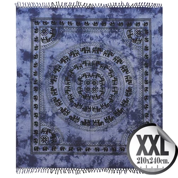 

Giant FOUTA PEG24 MÁNDALA blue/Beach/pool/PICNIC/summer/textile HOME/sofa/wallpaper/Head