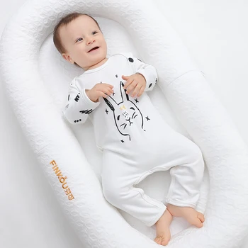 

TinyPeople Baby Rompers rabbit Print Cotton autumn Newborn Boys onesie Girls Clothes Infant Baby Clothing Long Sleeved Jumpsuits