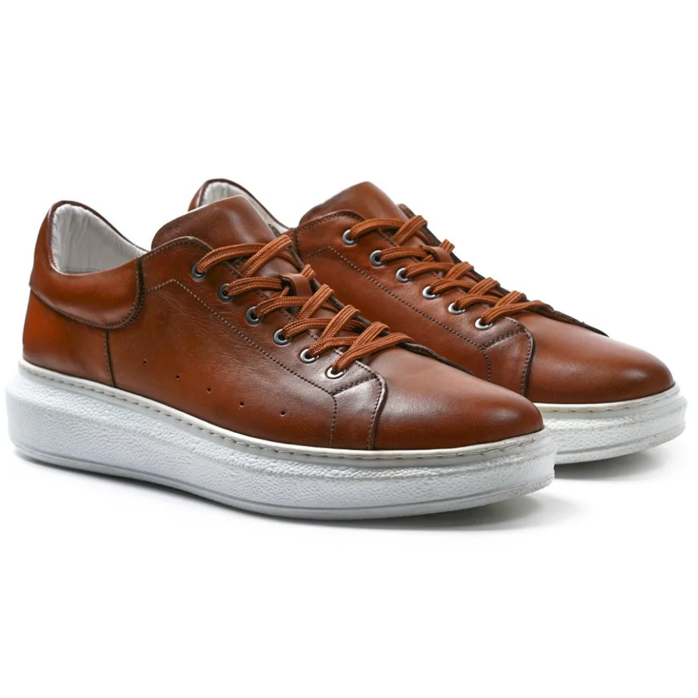 Sneaker cuir italien, Baskets homme luxe