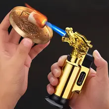 

Camping Kitchen BBQ Cigar Lighters Gift For Man--Spray Gun Welding Torch Windproof Lighter Creative Metal Butane Gas Lighters