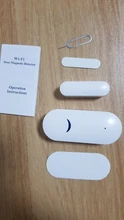 Sensor inteligente de apertura de puerta con Wifi para el hogar, sistema de alarma inalámbrico, detector de puerta, compatible con aplicación Alexa, Google home y Tuya