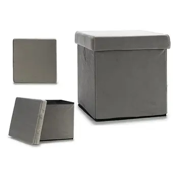 

Multi-purpose basket Gift Decor Grey Velvet (31 x 31 x 31 cm)