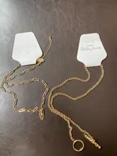 PerisBox 4 tamaños con collares de cadena círculo dorado collares gargantilla para mujer minimalista collar de joyería Vintage