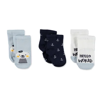 

ebebek Petit Minou 3 Pack Baby Socks Hello World