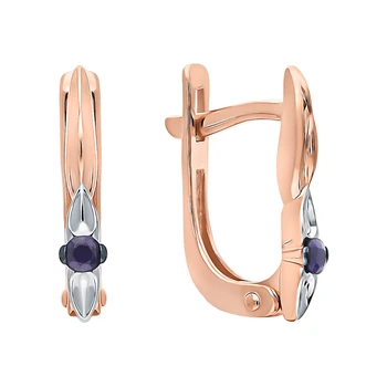 

Gold earrings with sapphires sunlight sample 585