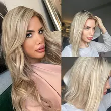 Extensiones de Cabello con cinta brillante, cabello humano Natural Remy de 100%, trama de piel invisible, sin costuras, Color rubio, pegamento para salón