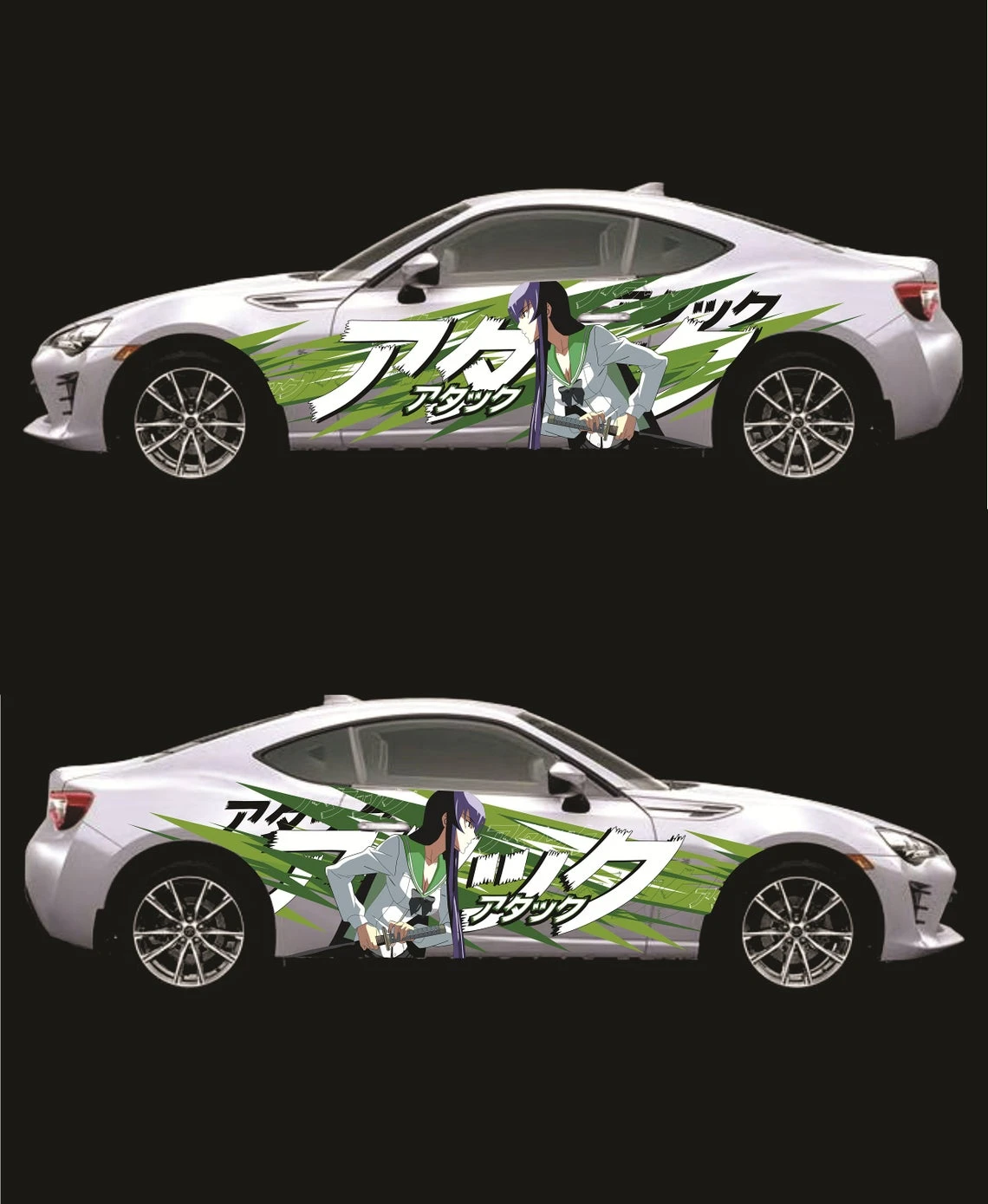 Automotive Anime ITASHA Zero Two Car Wrap Car Stickers Car Decal Fits