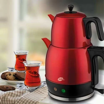 

New ! Easy Use Automatic Turkish Arabic Tea Maker Samowar | Cordless 360 ° n Stainless Steel Hidden Resistance | 30 Cups Kettle