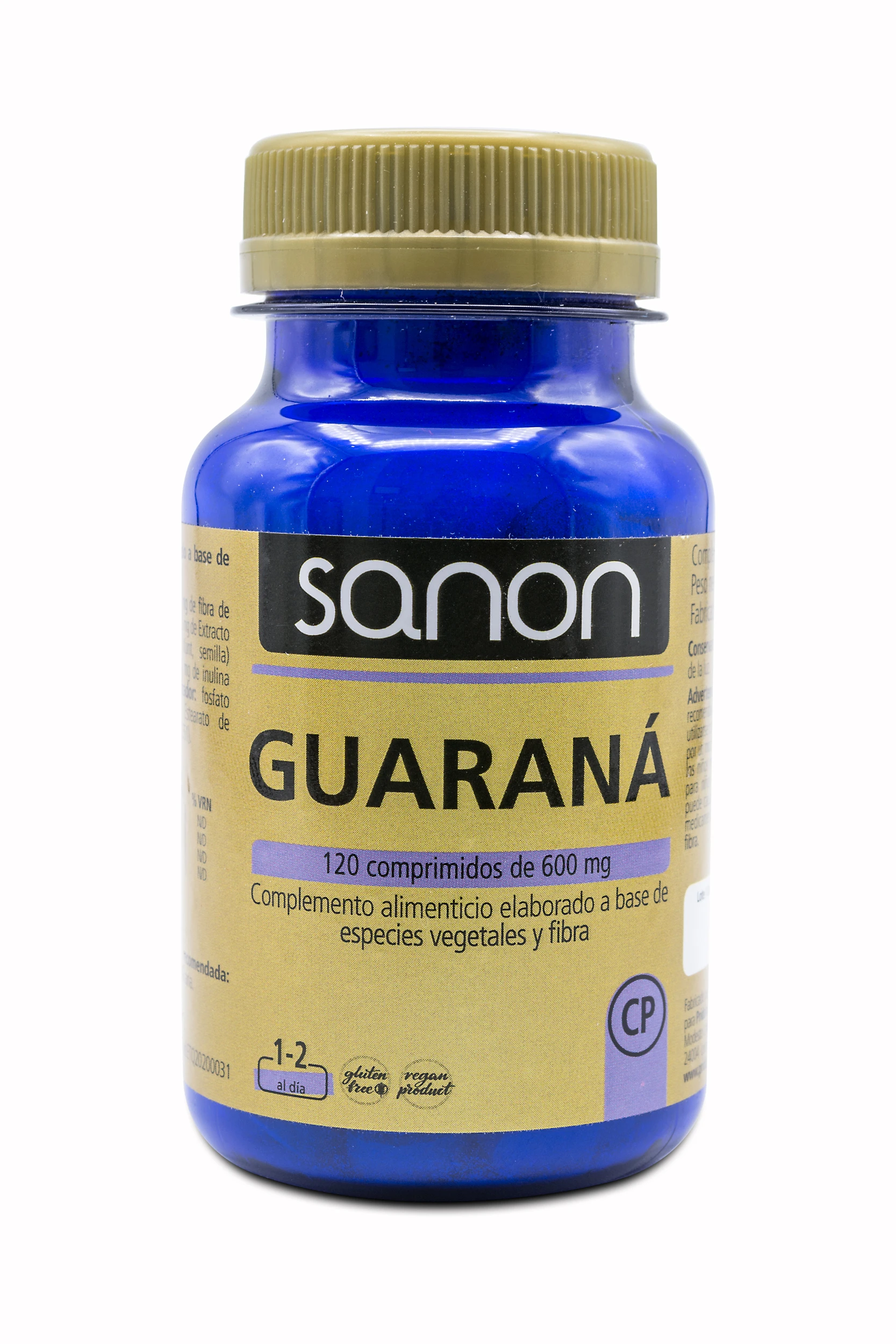 SANON Guaraná 120 comprimidos de 600 mg. Excitante del sistema nervioso central. Aporta un extra de vitalidad y energía.