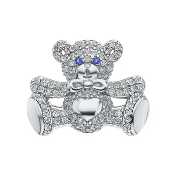 

Silver brooch with cubic zirconia sunlight sample 925