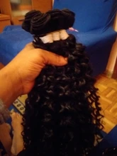 Mágico Pelo Rizado Afro tejido de pelo sintético 16-20 pulgadas 7 unids/lote mechones con cierre encaje africano extensores de cabello para mujer