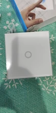 Wall-Switch Glass-Panel White Standard Crystal Ac110-220v EU 1set 1-Way