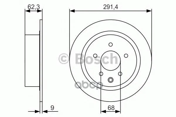 Диск Тормозной Задн, Nissan: Altima 06-, Altima 06-, Juke 10- Bosch арт. 0986479R14