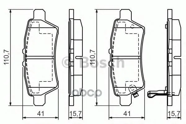 Колодки Тормозные Дисковые Задн Nissan: Pathfinder(R51) 2.5 Dci 4wd/3.0 Dci/4.0 4wd 05- Bosch арт. 0986494369