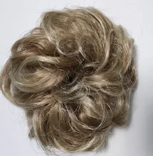 Bicicleta con sintético Flexible moño para el cabello rizado cabello moño elástico sucio ondulado Scrunchies abrigo de cola de caballo de pelo banda Exte