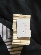 Soporte de exhibición para pendientes, caja de embalaje de cartas con logotipo personalizado, Color marrón, blanco y negro, de papel Kraft, 4 tamaños, 100 Uds.