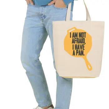 

Angemiel Bag Large Pubg I Am Not Afraid I Have Pan Shopping Beach Tote Bag
