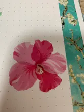 Rollo de cinta Washi de pétalos de flores para álbum de recortes, rollo de pegatinas de hojas para diario, adhesivo de papelería, 200 Uds.